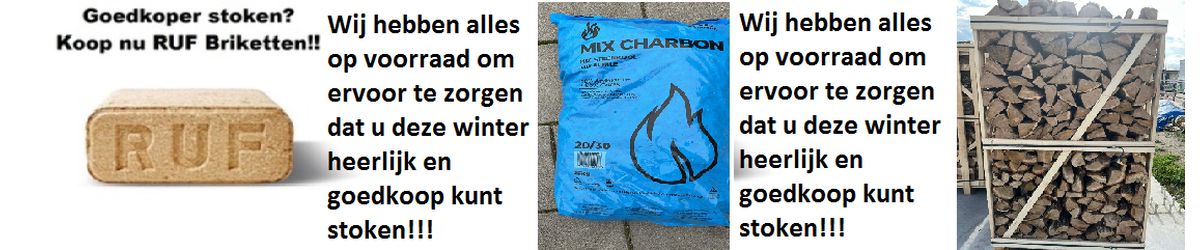 Goedkoop stoken – RUF briketten, Mix Charbon, haardhout