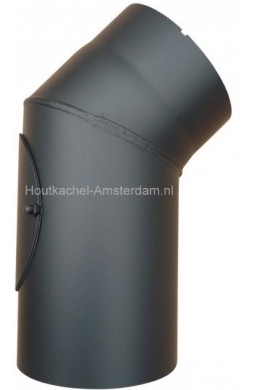 Dikwandige 45º bocht met luik, Ø 130 mm