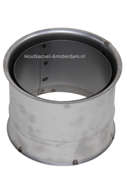 Dubbelwandige nisbus voor dikwandige kachelpijp, Ø 130mm