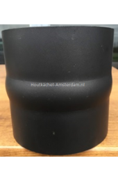 Dikwandige kachelpijp, tweezijdig verjongd 15 cm lengte, Ø 130 mm