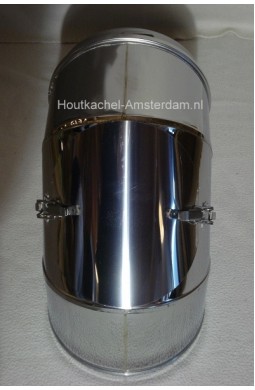 Dubbelwandig bocht 90 graden met luik Ø 150 mm