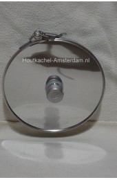 Dubbelwandig Deksel RVS met condensafvoer Ø 150 mm