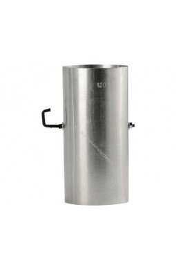 Dunwandige kachelpijp met smoorklep lengte 25cm Ø100mm